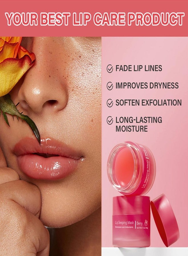 XTJXTJ Lip Sleeping Mask, Long-Lasting Moisturizing Lip Mask, Night Care Lip Product, Moisturizing And Nourishing Chapped Lips, Repairing Lip Balm, Lip Skin Care, Enhanced Hydration (#2 Berry) - Image 4